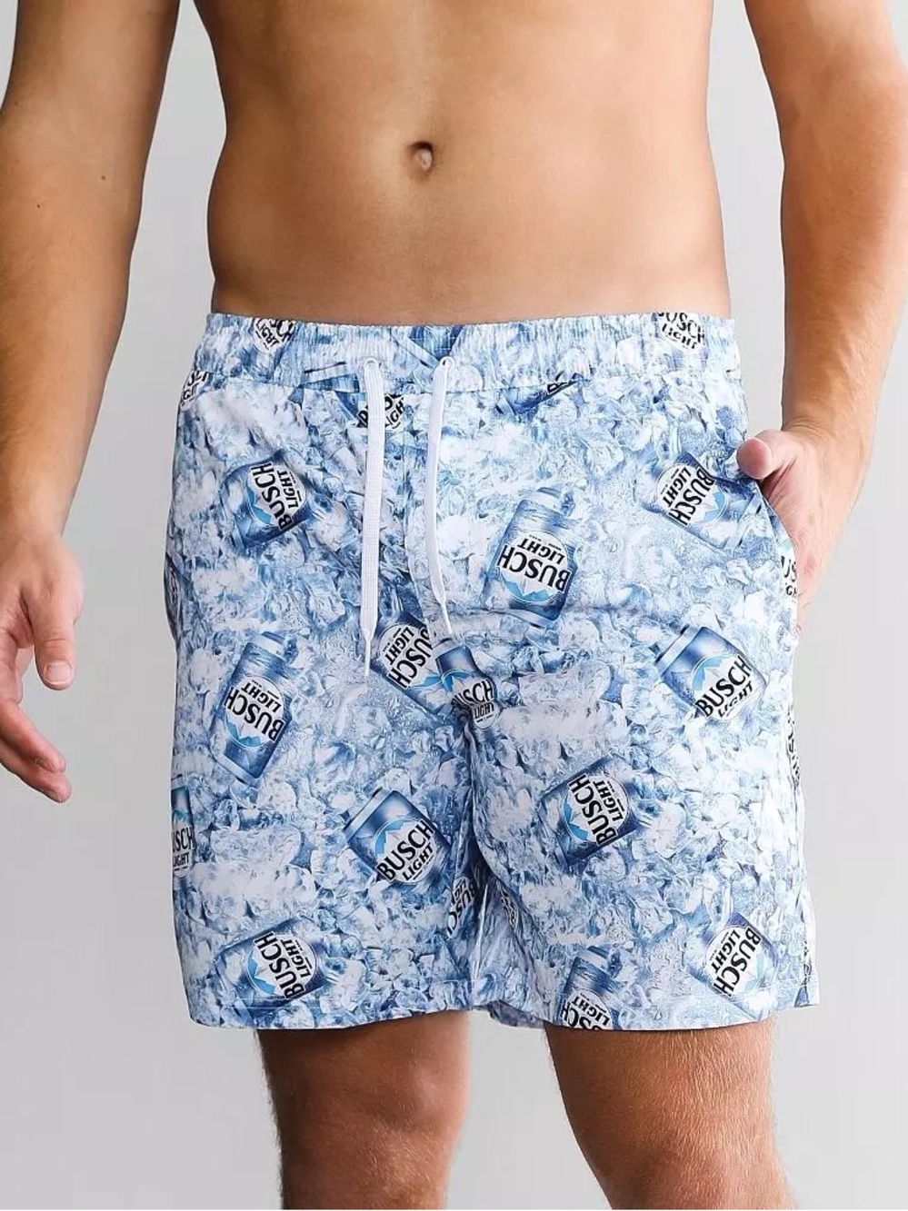 Buckle Tipsy Elves Busch Light stretch swim trunks large